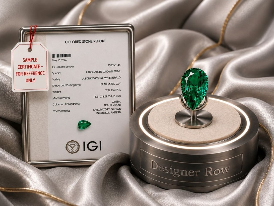 2.92 Carat Lab-Grown Emerald: 2.92 Carat Lab-Grown Emerald NOTE - Additional lots may be added until the final day of the auction. Please check back regularly for updates and newly added items. PRODUCT VISUAL PRESENTATION</