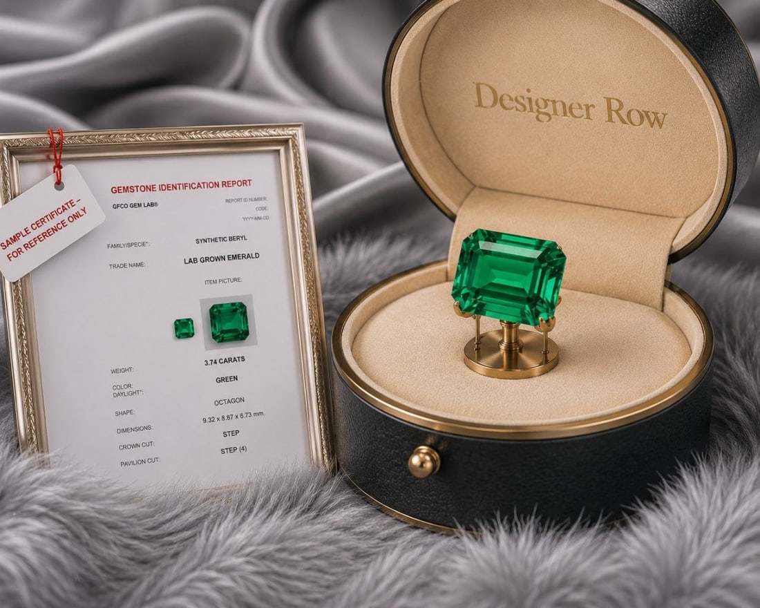 3.74 Carat Lab-Grown Emerald: 3.74 Carat Lab-Grown Emerald NOTE - Additional lots may be added until the final day of the auction. Please check back regularly for updates and newly added items. PRODUCT VISUAL PRESENTATION</