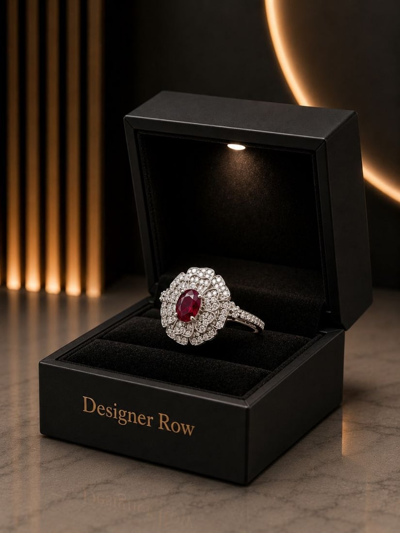 Natural Ruby Diamond Blossom Ring 18K Gold: NOTE - Additional lots may be added until the final day of the auction. Please check back regularly for updates and newly added items. A magnificent ruby and diamond cluster ring, expertly crafted in 