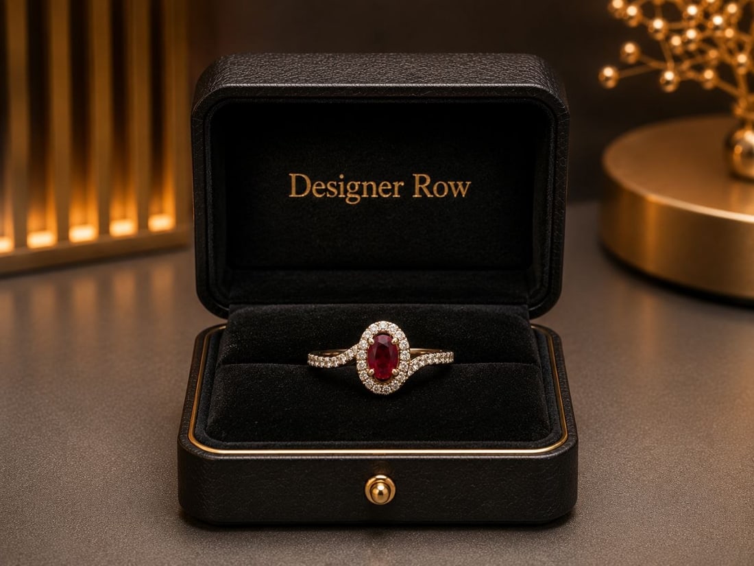 Natural Ruby 140-Diamond Bypass Ring - 2