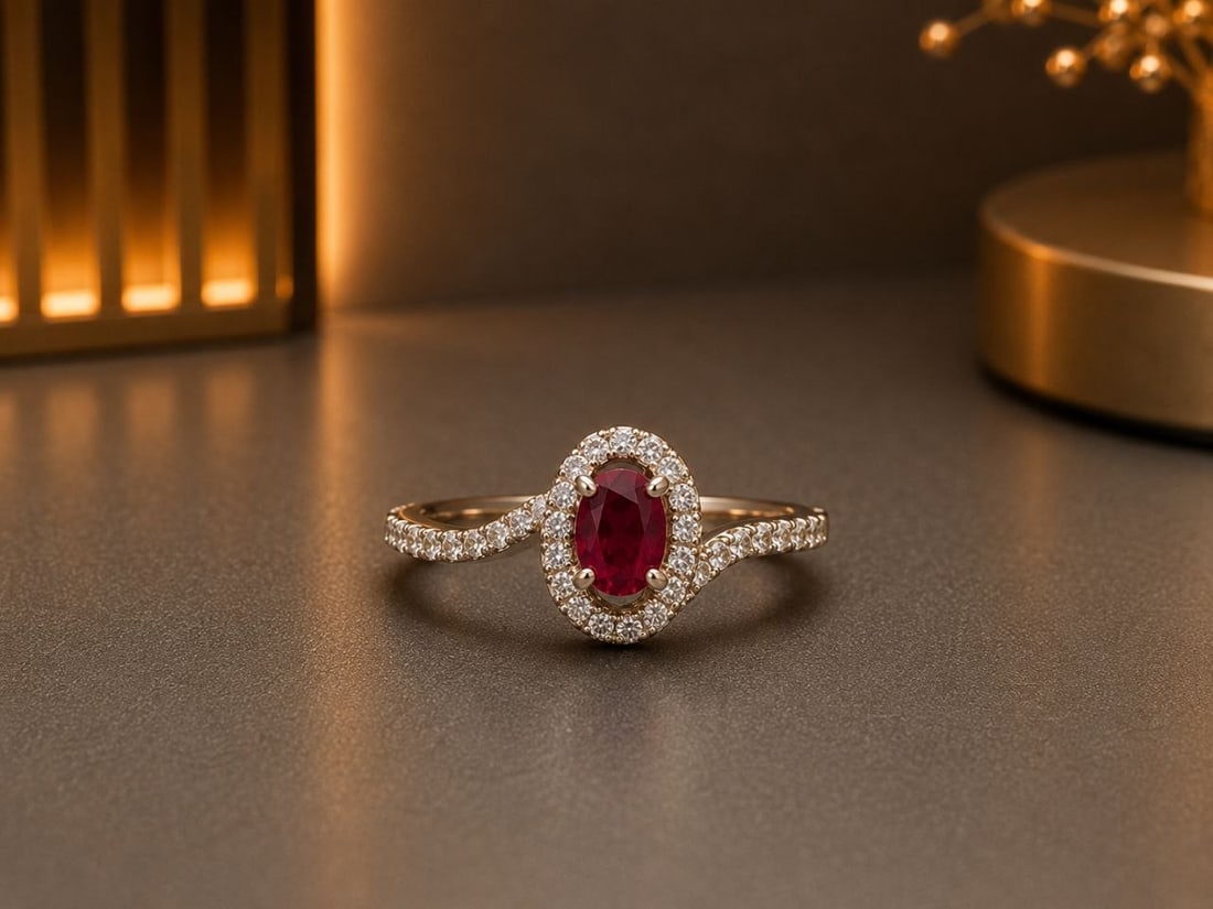 Natural Ruby 140-Diamond Bypass Ring - 4