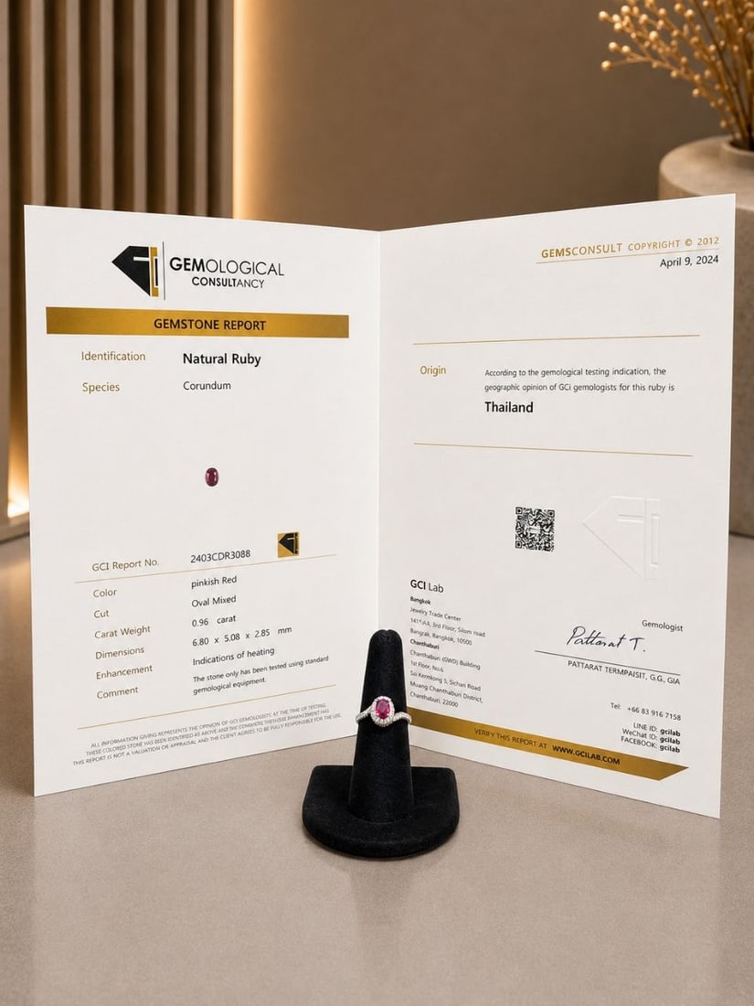 Natural Ruby 140-Diamond Bypass Ring - 8