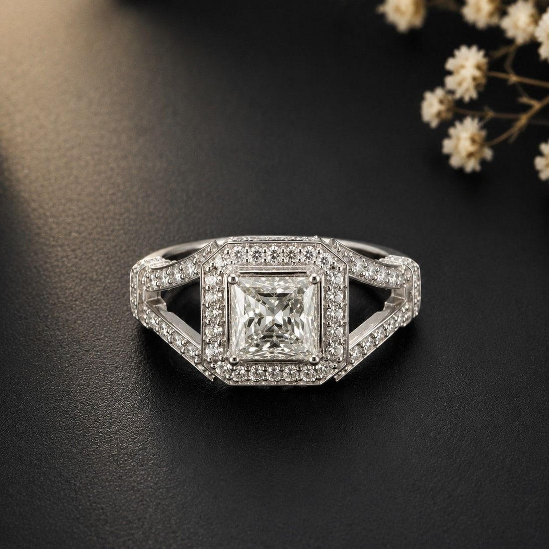 Princess Cut Lab Diamond Ring 18K Gold: NOTE: Additional lots may be added until the final day of the auction. Please check back regularly for updates and newly added items. Experience exceptional brilliance and timeless sophistication with