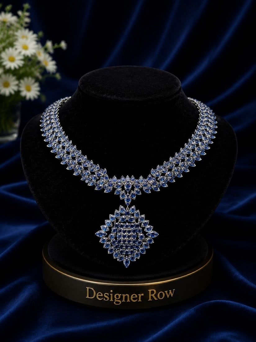 Massive Blue Sapphire White Gold Necklace: ```html id="d2k7fs" NOTE: Additional lots may be added until the final day of the auction. Please check back regularly for updates and newly added items. Experience extraordinary craftsmanship with