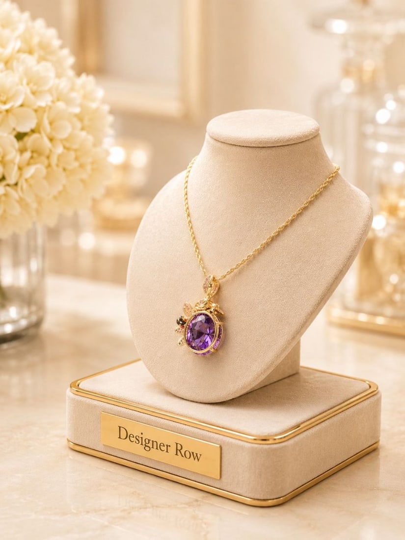Amethyst & Gemstone Silver Gold Plated Pendant Necklace: ```html id="j4n8mx" NOTE: Additional lots may be added until the final day of the auction. Please check back regularly for updates and newly added items. Make a bold statement with this Luxury
