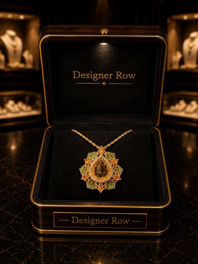 925 Silver 24KT Gold 26.45ct Citrine Pendant 31.74ct: NOTE: Additional lots may be added until the final day of the auction. Please check back regularly for updates and newly added items. Exquisite, artistic, and rich with gemstone brilliance, this Luxur