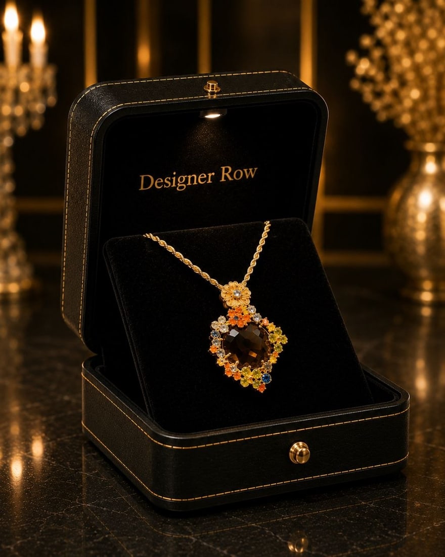 925 Silver 24KT Gold Citrine & Sapphire Pendant: ```html id="v9k4sd" NOTE: Additional lots may be added until the final day of the auction. Please check back regularly for updates and newly added items. Richly detailed and beautifully handcrafted, t