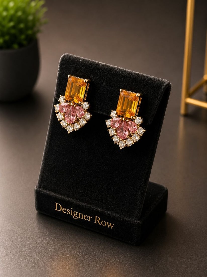 Silver Citrine & Tourmaline Earrings: NOTE- Additional lots may be added until the final day of the auction. Please check back regularly for updates and newly added items. Elegant 925 Sterling Silver Mirinda Quartz & Pink Tourmaline