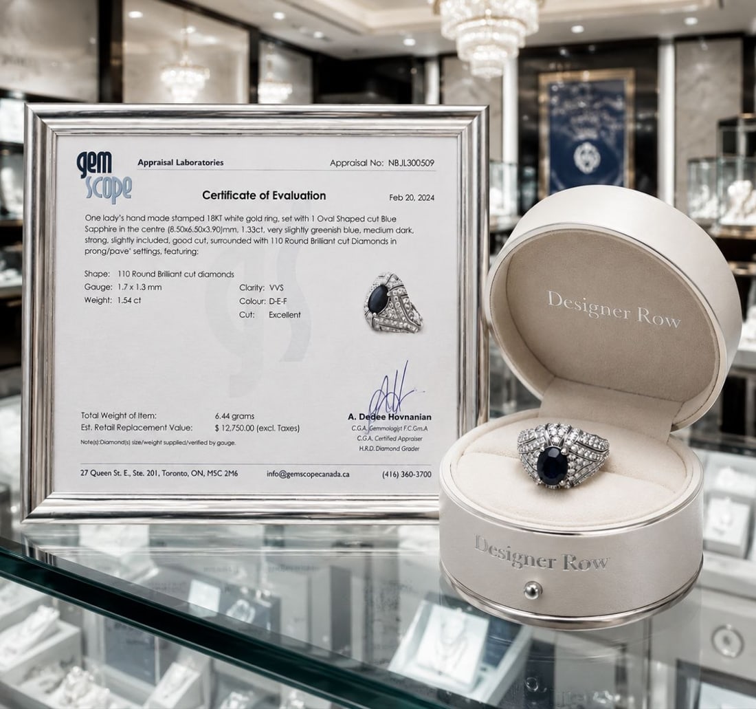 Blue Sapphire VVS Diamond Ring: NOTE – Additional lots may be added until the final day of the auction. Please check back regularly for updates and newly added items. Experience timeless elegance with this exceptional custom handm