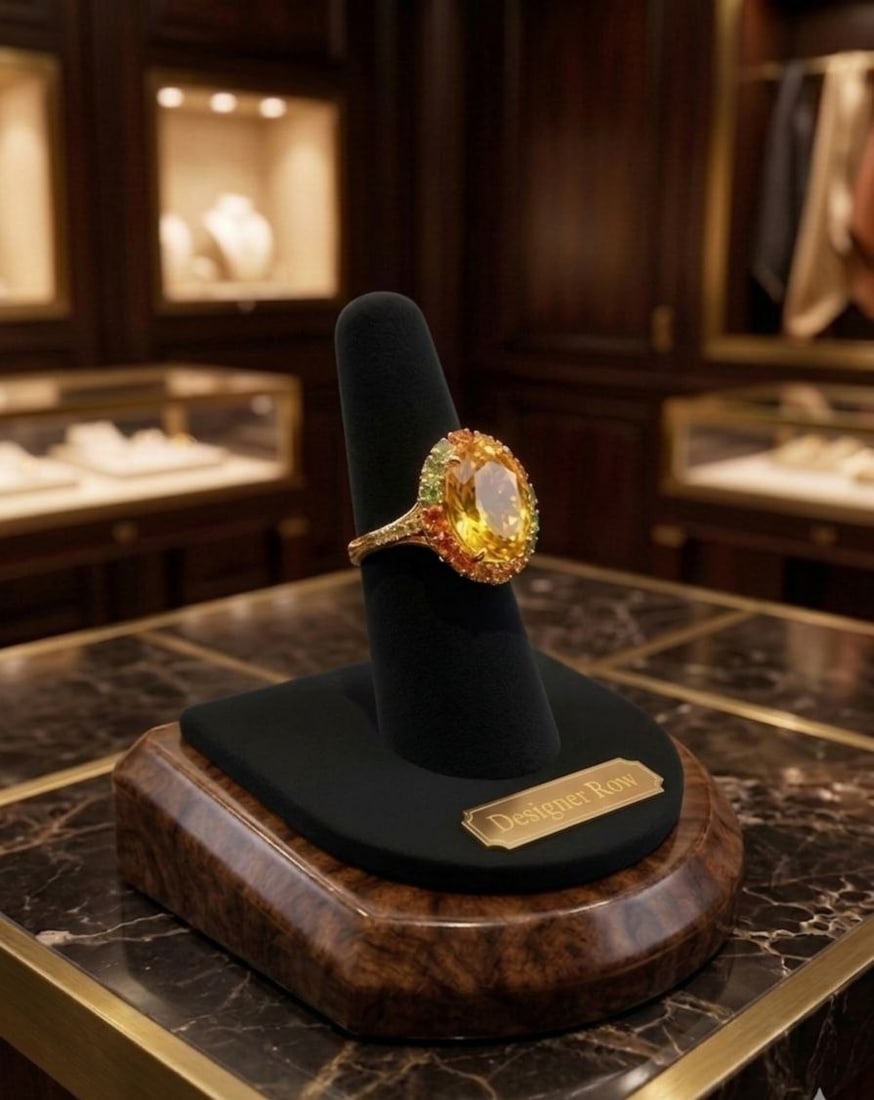925 Silver 24KT Gold Citrine & Tourmaline Ring 10ct: NOTE - Additional lots may be added until the final day of the auction. Please check back regularly for updates and newly added items. Warm, radiant, and full of vibrant color, this custom hand-made c