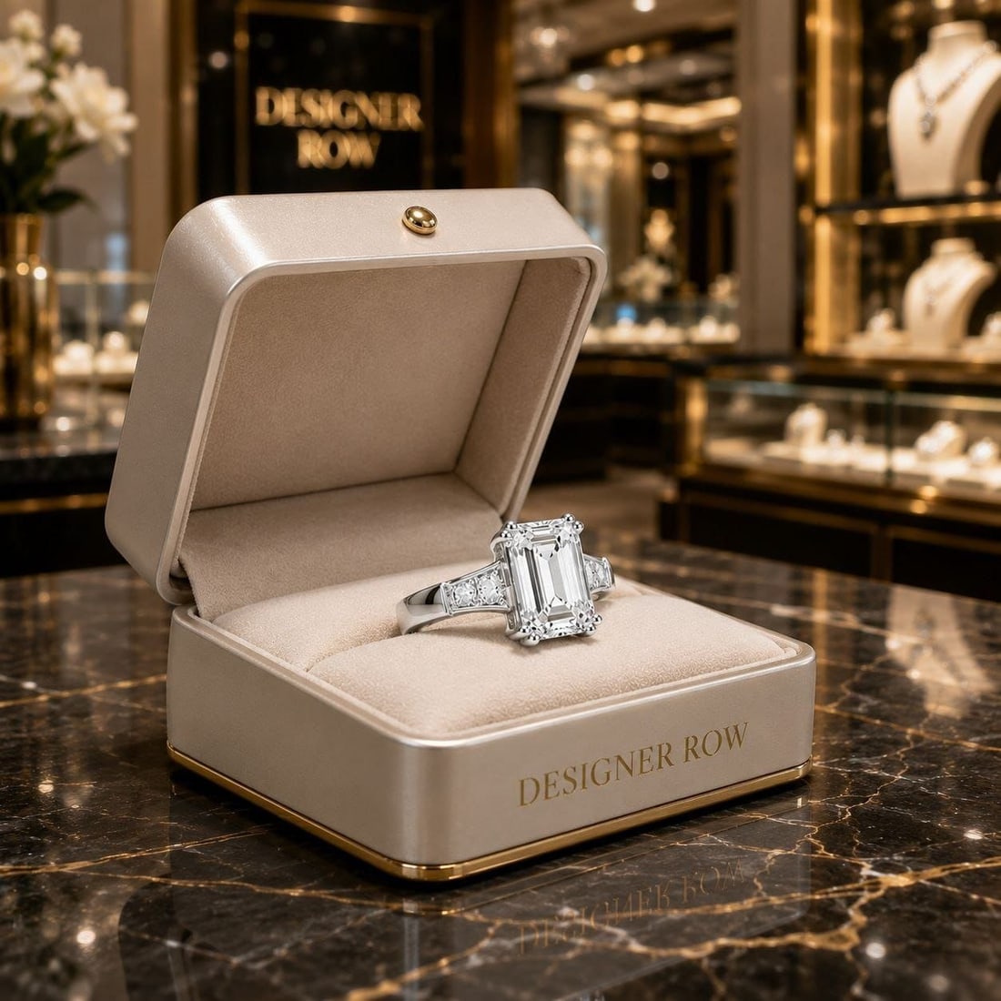 Lab Grown Emerald Diamond Ring - 19