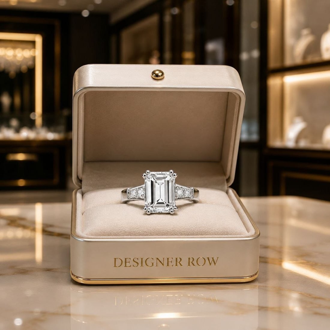 Lab Grown Emerald Diamond Ring - 3
