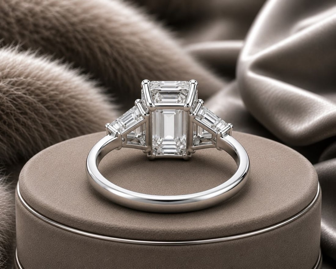 Emerald Cut Luxury Diamond Ring - 15