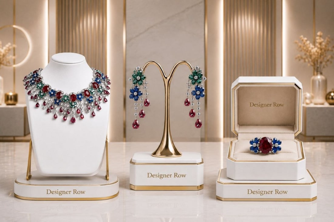 Luxury Ruby Kyanite Floral Jewelry Set: NOTE - Additional lots may be added until the final day of the auction. Please check back regularly for updates and newly added items. This magnificent handcrafted jewelry suite featuring a necklace,