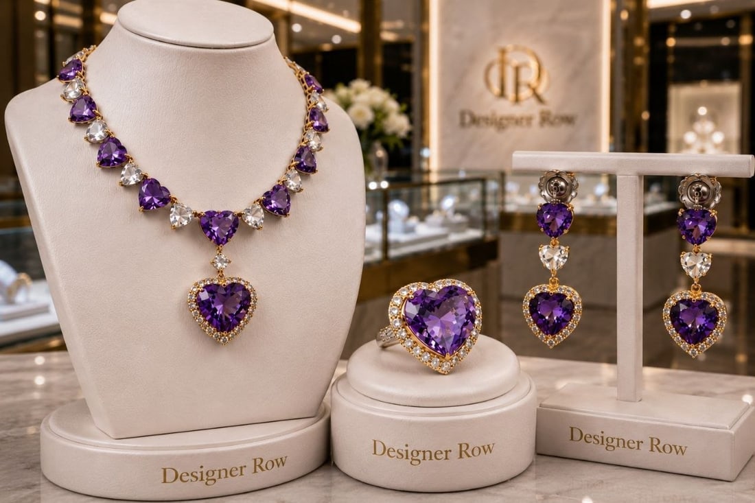 Amethyst & White Topaz Jewelry Collection: NOTE - Additional lots may be added until the final day of the auction. Please check back regularly for updates and newly added items. Handcrafted Jewelry Note: Each piece of our jewelry is individual