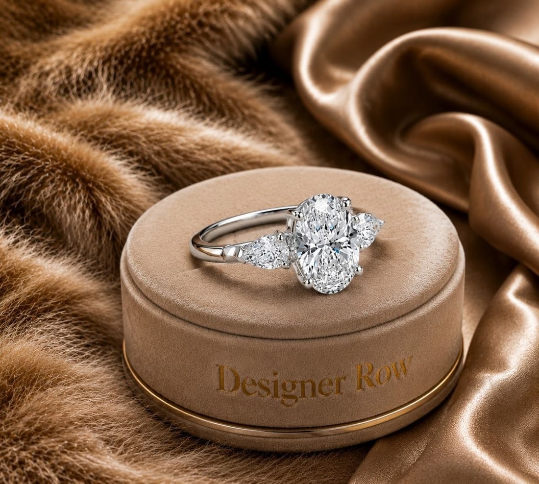 Elegant D VS1 Oval Diamond White Gold Ring: A refined expression of modern elegance, this exquisite ring is meticulously handcrafted in luminous 18K white gold. At its center rests a captivating 1.020-carat oval-cut diamond, selected in