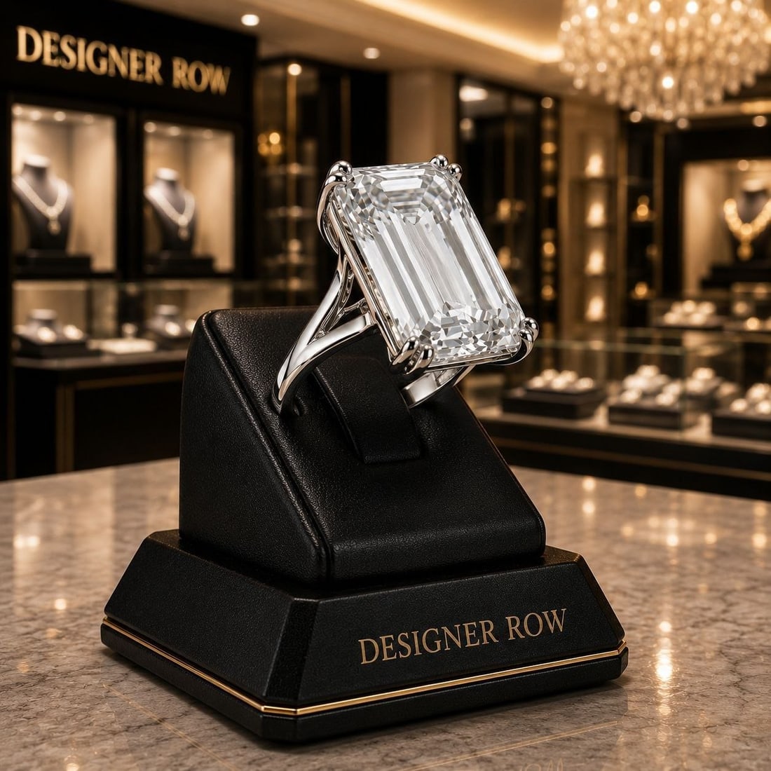 10.08ct Emerald Diamond Solitaire Ring - 20