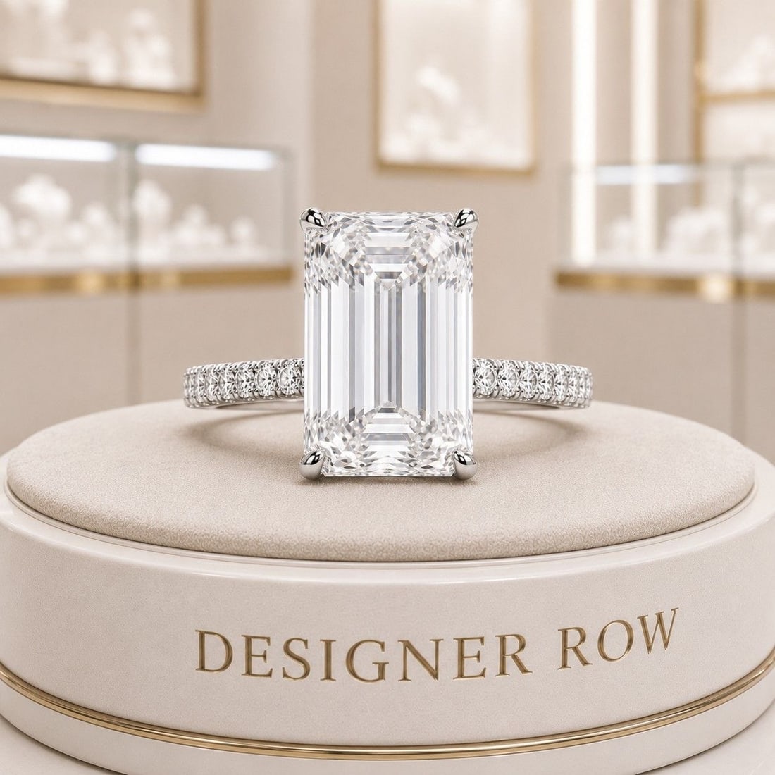 G VS1 Emerald Cut Diamond Ring - 15