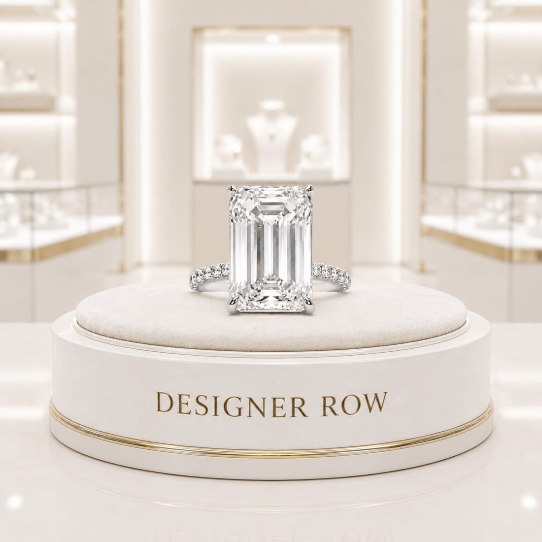 G VS1 Emerald Cut Diamond Ring - 5