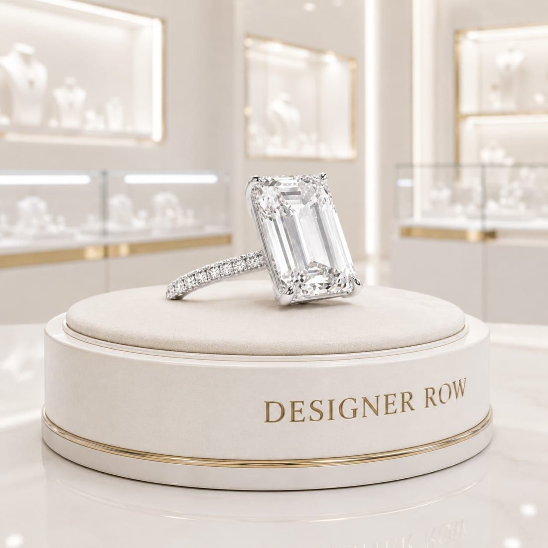 G VS1 Emerald Cut Diamond Ring - 6