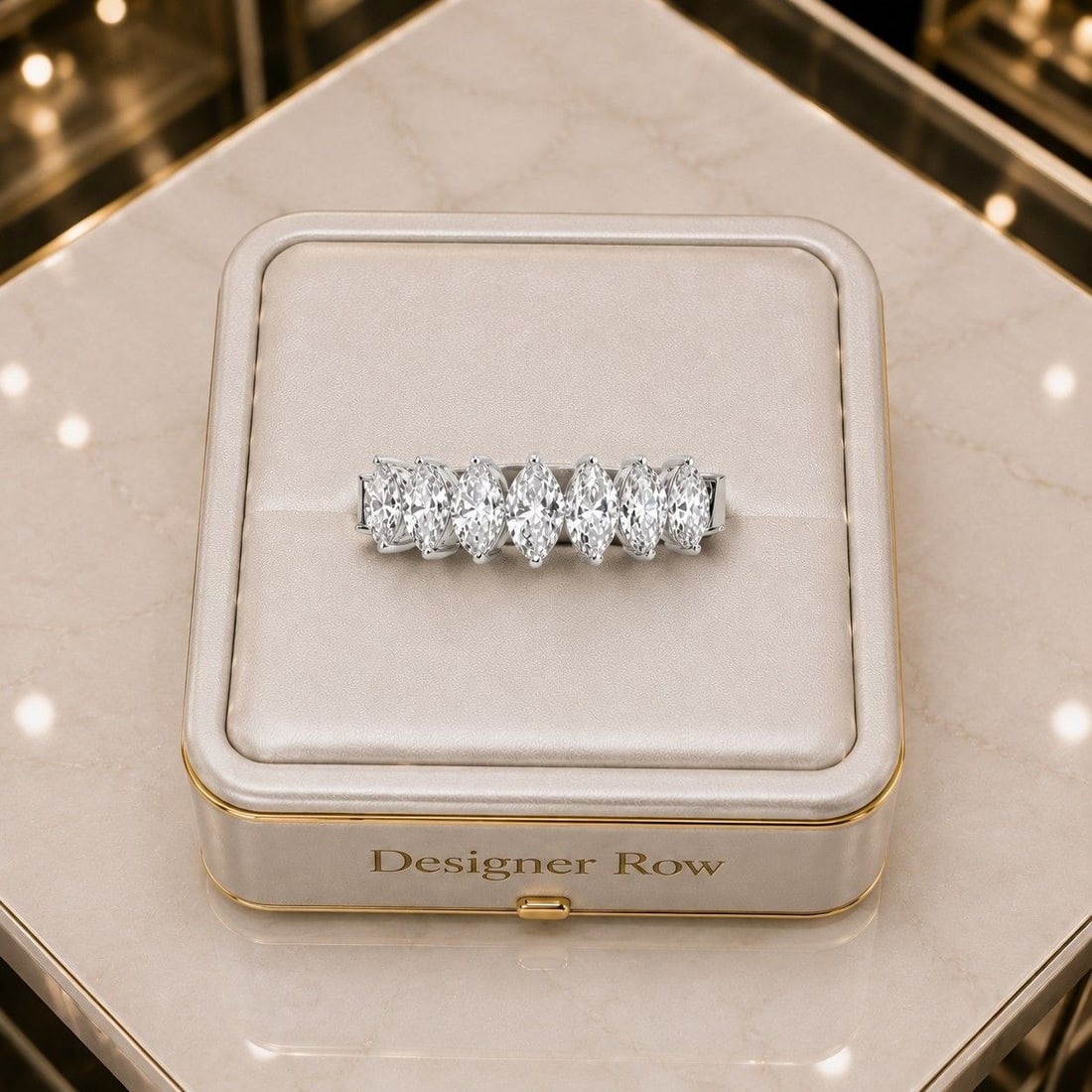 1.199ct Marquise Cut Diamond Ring: NOTE - Additional lots may be added until the final day of the auction. Please check back regularly for updates and newly added items. Graceful and distinctive, this handmade ring showcases a magnific