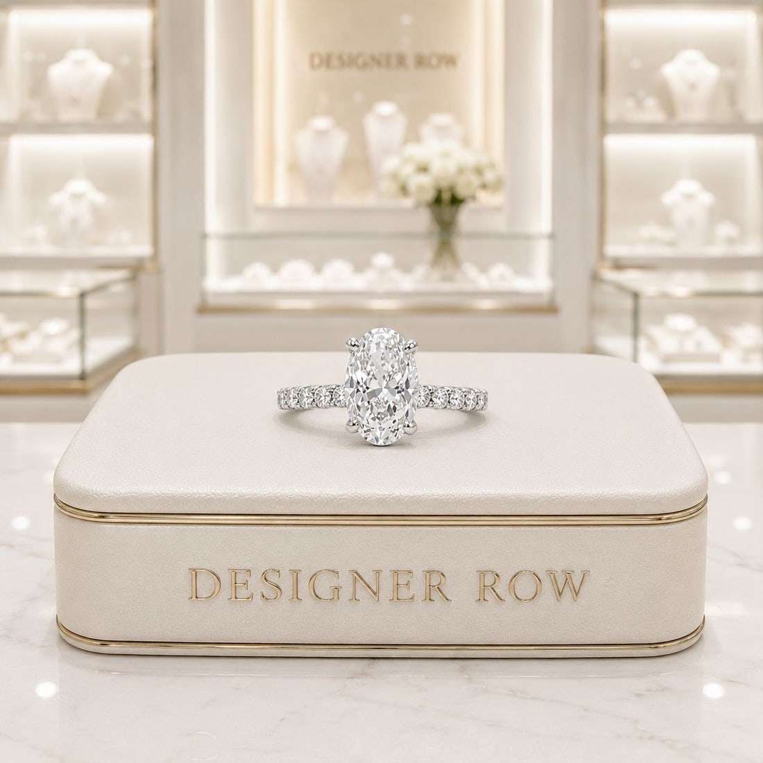 D VS1 Oval Diamond White Gold Ring: NOTE - Additional lots may be added until the final day of the auction. Please check back regularly for updates and newly added items. Radiating sophisticated elegance, this exquisite handmade ring fe