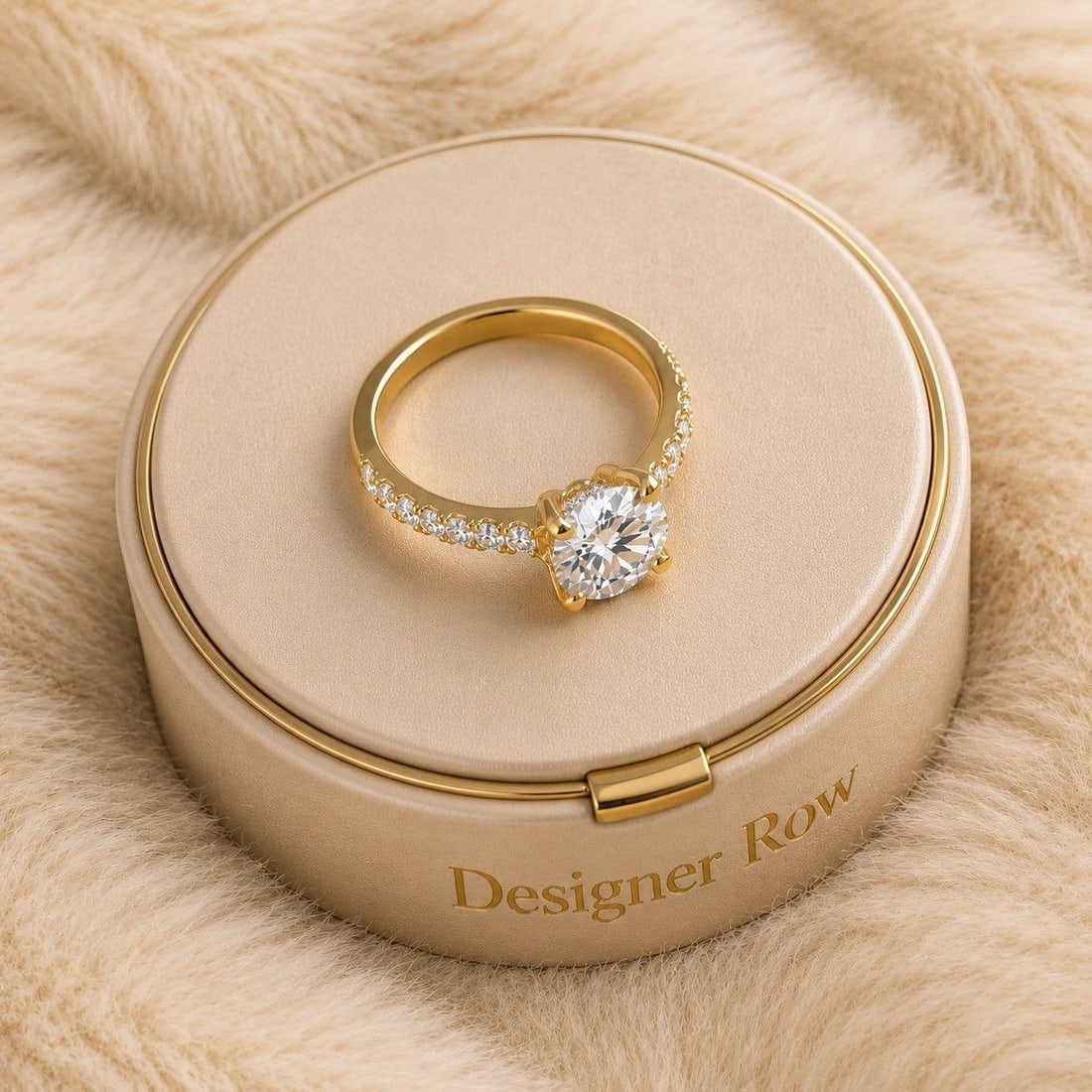 Timeless Round Diamond Gold Ring: NOTE- Additional lots may be added until the final day of the auction. Please check back regularly for updates and newly added items. A beautifully handcrafted ring created in radiant 18K yellow gold,