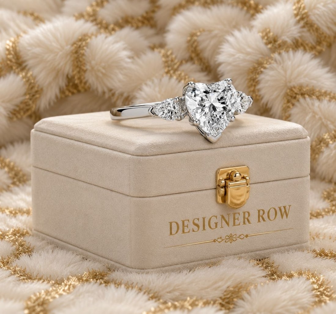 18K White Gold Heart-Cut Diamond Ring: NOTE - Additional lots may be added until the final day of the auction. Please check back regularly for updates and newly added items. An exquisite handmade 18K white gold ring featuring a captivating