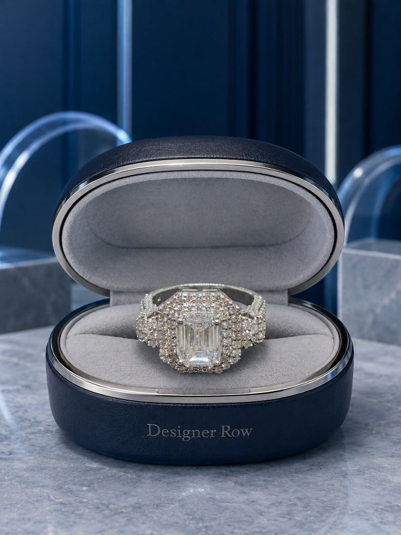 Princess cut Lab grown Diamond Ring: NOTE - Additional lots may be added until the final day of the auction. Please check back regularly for updates and newly added items. 18KT White Gold 3.00ct Princess-Cut Lab Grown Diamond Ring A brea