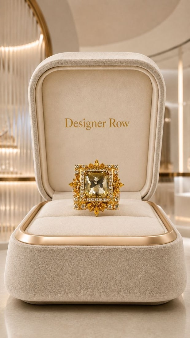 24KT Gold Plated Silver 6.85ct Citrine Ring: NOTE - Additional lots may be added until the final day of the auction. Please check back regularly for updates and newly added items. An extraordinary handcrafted statement ring that brings together 