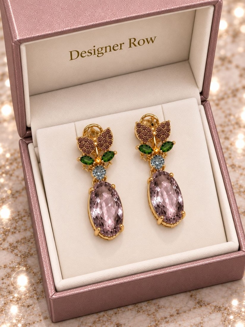 925 Sterling Silver Multi-Gemstone Earrings: NOTE: Additional lots may be added until the final day of the auction. Please check back regularly for updates and newly added items. No Reserve Price A captivating blend of colour, artistry and delic