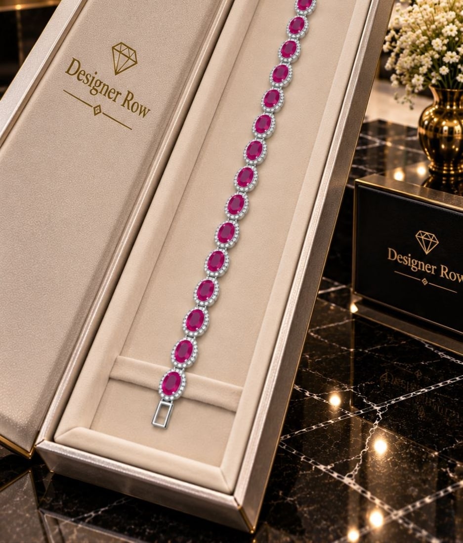 Handmade Ruby Bracelet – Sterling Silver 925 - 4