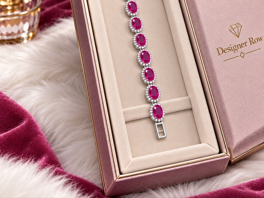 Handmade Ruby Bracelet – Sterling Silver 925 - 6