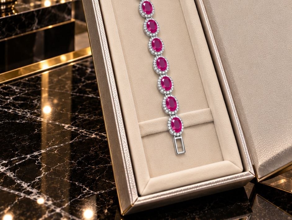 Handmade Ruby Bracelet – Sterling Silver 925 - 7
