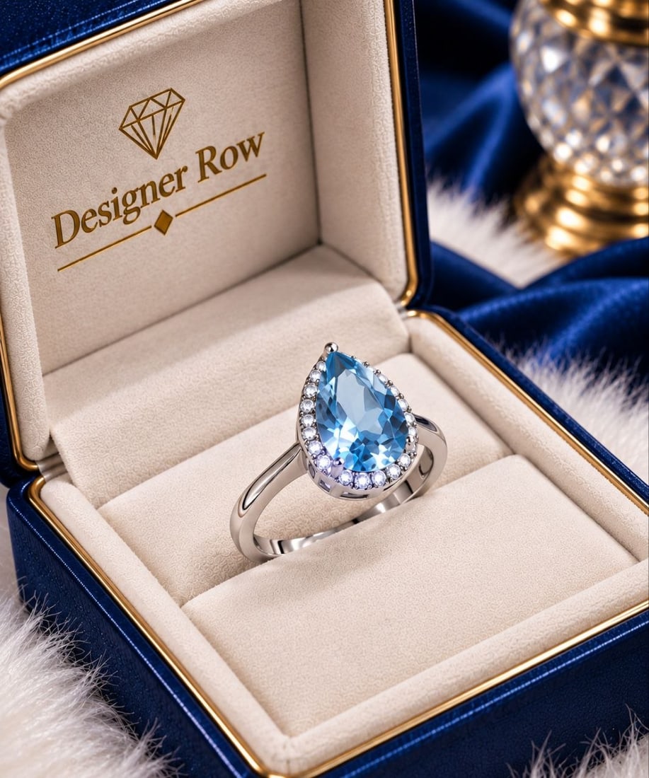 Handmade Blue Topaz Ring - 2