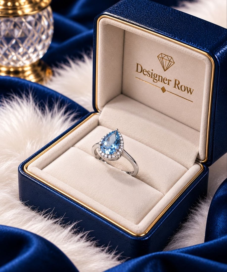 Handmade Blue Topaz Ring - 4
