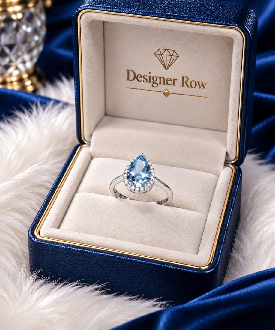 Handmade Blue Topaz Ring - 5