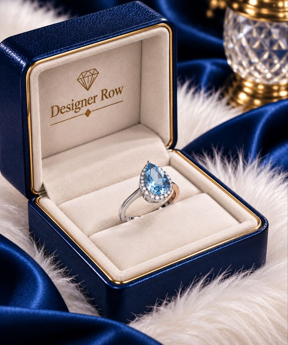 Handmade Blue Topaz Ring - 7