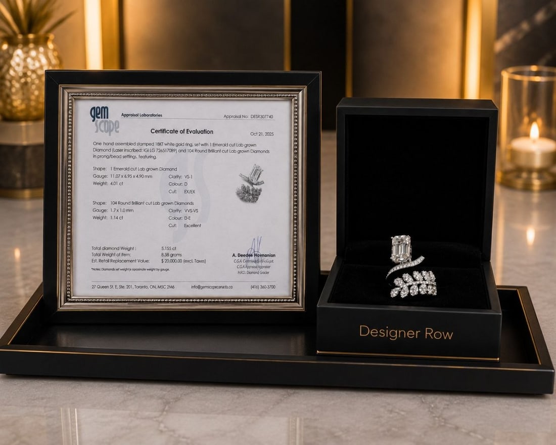 Emerald Cut Lab-Grown Diamond Ring - 3