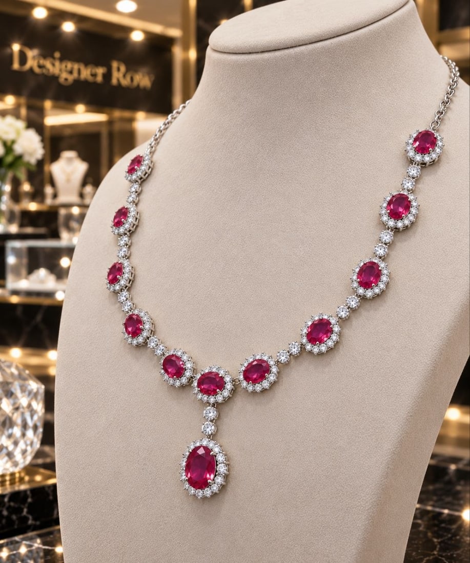 No Reserve Price – 925 Sterling Silver Ruby Necklace: NOTE: Additional lots may be added until the final day of the auction. Please check back regularly for updates and newly added items. A captivating expression of craftsmanship and timeless elegance,