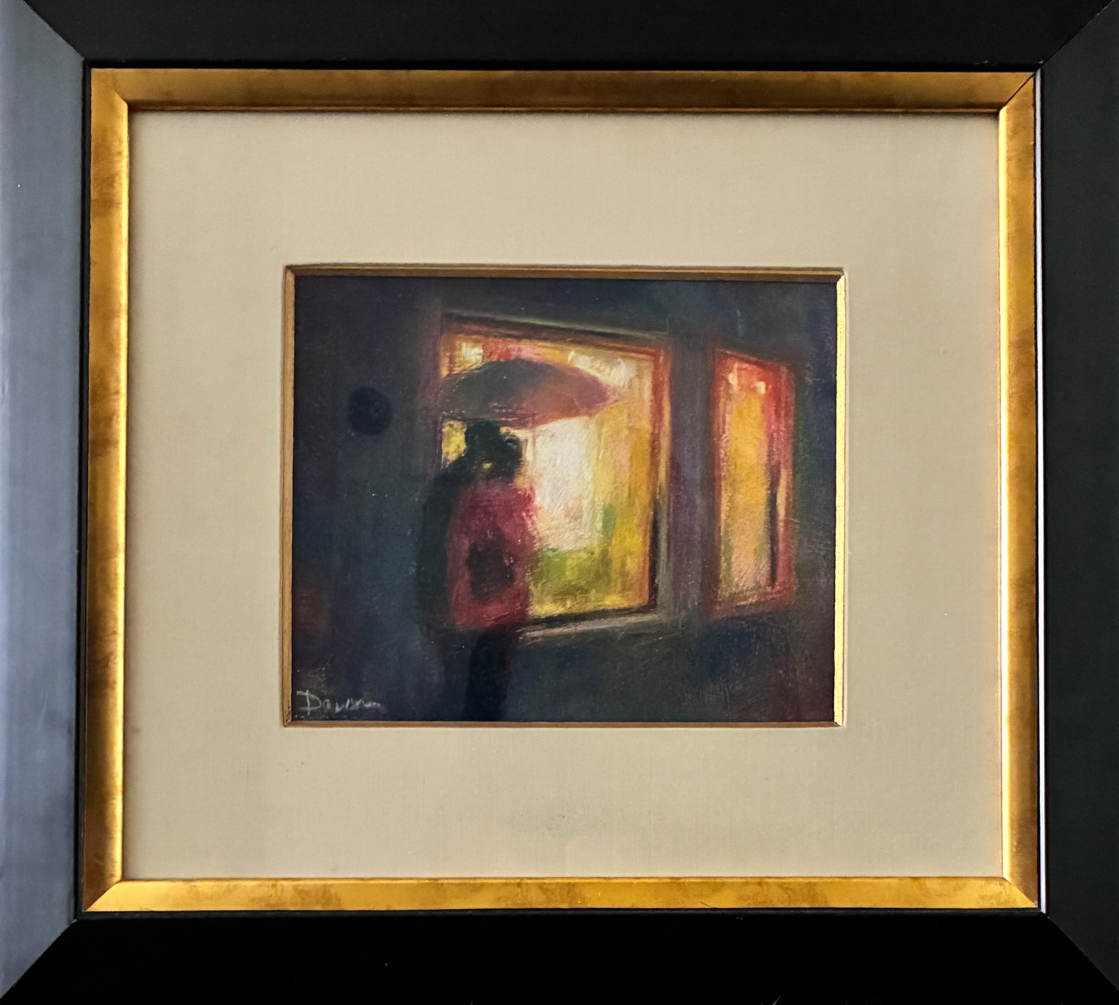 Window Shopping by Doug Dawson: 14" x 11" pastel. Originally purchased from Ventana Gallery in Santa Fe, NM.Includes certification.Doug Dawson's paintings reflect the diverse interests of this articulate, philosophical and caring ar