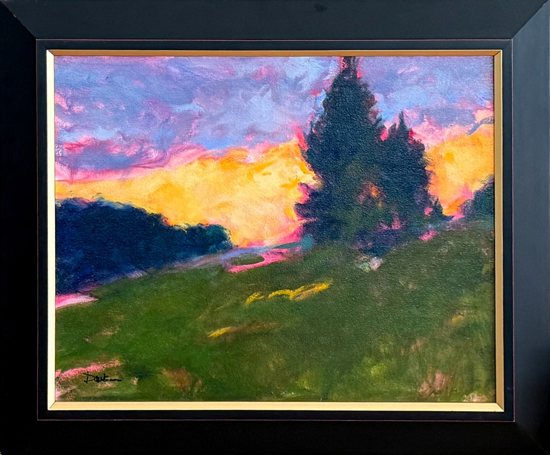Light in the Sky by Doug Dawson: 16" x 20" oil painting. Originally purchased from Ventana Gallery in Santa Fe, NM.Includes certification.Doug Dawson's paintings reflect the diverse interests of this articulate, philosophical and