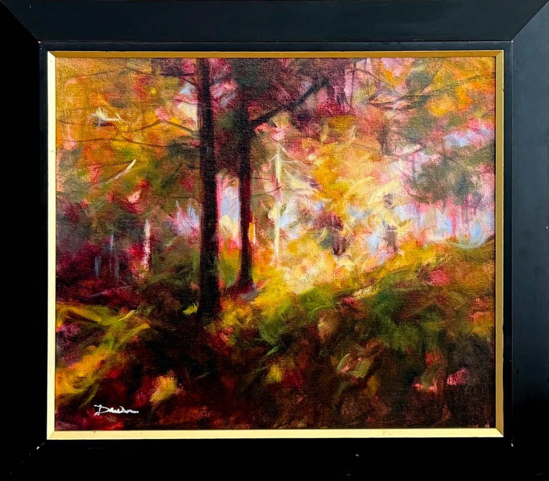 Rocky Mountain Light by Doug Dawson: 17"x20" oil painting. Purchased at Ventana in Santa Fe, NM.Doug Dawson's paintings reflect the diverse interests of this articulate, philosophical and caring artist. His work features urban night