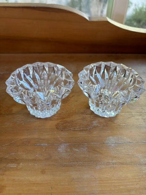 Vintage Durand Cheverny Crystal 24% Lead Crystal Taper Candle Holders (1 of 4)