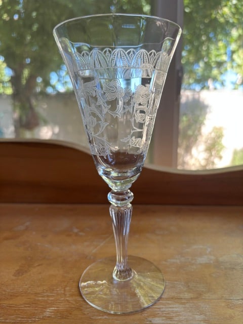 Tiffin Capri Passion Flower Water Goblet Set of 6 (1 of 3)