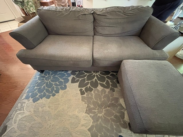 Ashley Furniture Wolf Grey Sofa and Ottoman (1 of 4)