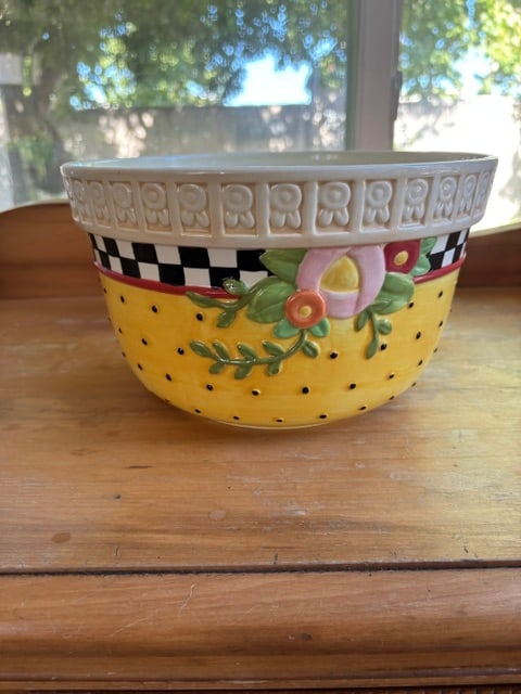 Mary Engelbreit "Recipe For Happiness" Large Ceramic Mixing / Serving Bowls (1 of 8)