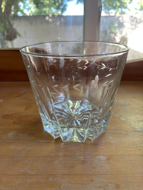 Vintage 1980s Princess House Heritage Pattern Etched Crystal Ice Bucket (1 of 4)