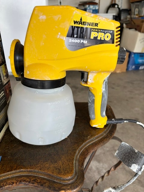Wagner Power Painter Wide Shot Pro, a portable airless paint sprayer capable of 2400 PSI. (1 of 4)