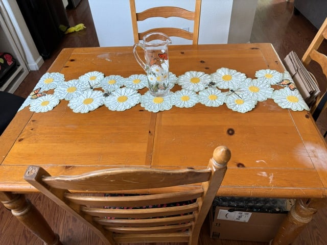 classic wooden dining room table set (1 of 4)